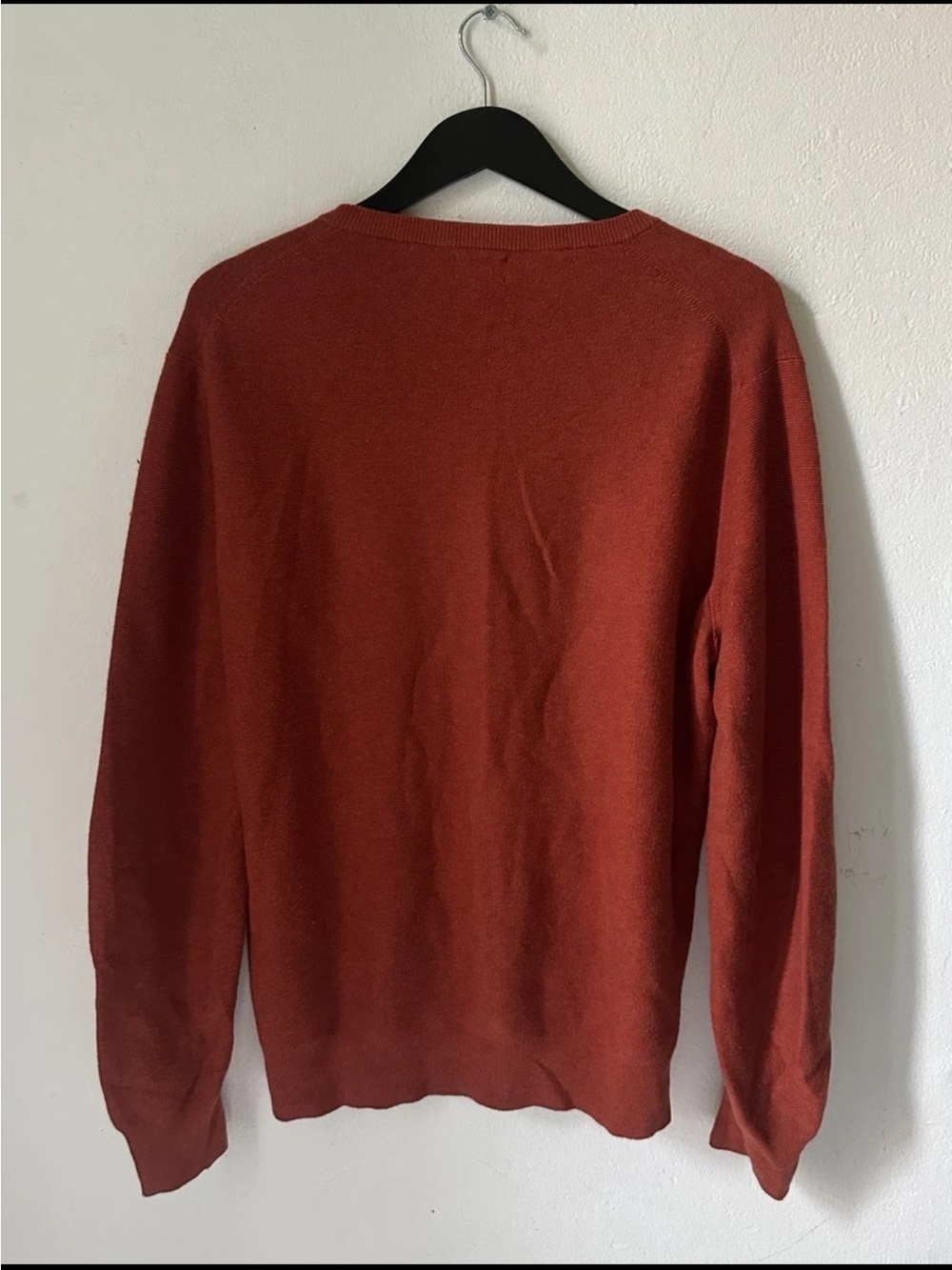 J.Crew Womens Small Orange 100% Cotton Crewneck Sweater Long Sleeve Knit - Picture 3 of 5